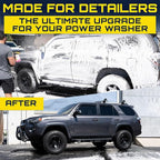 Clean Car USA Foam King Foam Cannon for Pressure Washer, Car Wash Soap Sprayer with 1/4" Quick Connector, Wide-Neck Bottle, Adjustable Snow Foam Blaster for Auto Detailing, Trucks, Motorcycles & More