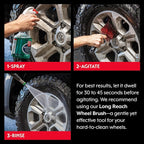 Griot's Garage Wheel Cleaner for All Finishes, Car Tire Rim Cleaning, Brake Dust and Grime Remover, PH Balanced, 11106, 35oz
