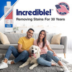 Incredible! Stain Remover - Stain Remover for Clothes, Laundry, Carpets, Mattress & Upholstery, Removes Most Household Stains - Pet Stains, Urine, Odors, Red Wine, Cosmetics & Coffee! 16.oz