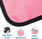 Enovoe Kick Mats - Set of 2 - Back of Seat Protector for Kids Feet - Car Seat Back Protector - Shields from Dirt and Scuffs - Durable Material - 16.8x32.8inch - Pink - Kick Mats Back Seat Protector
