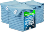 MW Pro Microfiber Cleaning Cloth | Blue | 36 Pack | 16” x 16” | All Purpose Microfiber Towels - Clean, Dust, Polish, Scrub, Absorbent
