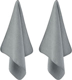 POLYTE Microfiber Drying Towel (16x16, 6 Pack, Waffle, Gray)
