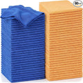 Nuenen 60 Pcs Microfiber Cleaning Cloths for Cars 16 x 16 Inch Ultra Absorbent Car Towels Drying Reusable Cleaning Supplies House Kitchen Window Microfiber Towel (Yellow,Blue)