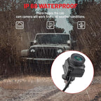 RED WOLF Front View Camera Select for Jeep Wrangler JL/JLR/JLU/JT/Gladiator/Rubicon 2018-2021 Off-Road Forward Front Facing View Cargo Camera Kit Grille Metal Housing Mount, Wide Vision Waterproof