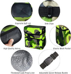 SIBOFUEGO Cute Car Trash Can with Lid – Multipurpose Collapsible Trash Bin for Car, Leak-Proof Organizer, Waterproof Garbage Can with Storage Pockets & Adjustable Straps, 2 Gallons (Camo Green)