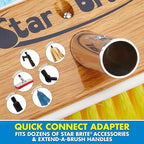 STAR BRITE 8" Premium Cleaning Brush - Synthetic Wood Block with High-Density Star Prene Fibers for Smooth & Painted Surfaces - Fits Star brite Extend-A-Brush Handles - Soft Bristle, Yellow (040170)