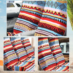 Hahafelt Car Seat Towel Covers Christmas Car Accessories Gifts Athletic Running Towel Performance Microfiber Post Workout Sweat Washable Cover Non Slip for Seat Outdoor Sport(Tribal)