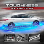 OPT7 Aura Aluminum Car Underglow Lights with Remote Control, Exterior Neon Accent Under Glow Kit for Cars, Waterproof Rigid Light Bars, 12V RGB Multicolor LED Strip