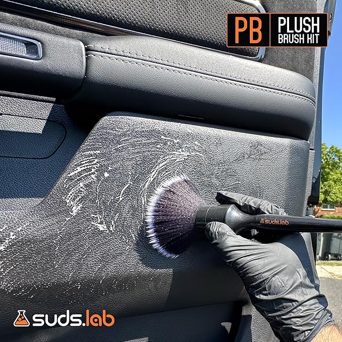 Suds Lab PB Plush Brush Kit 3 Pack- Ultra-Soft Synthetic Bristle Brushes - Scratch Free Design - Fine Detailing Brushes for Personal and Professional Use