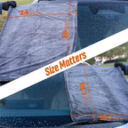 Car Drying Towel Set, 1300GSM Twisted-Loop Microfiber, 24"x36" XL + 15.7"x15.7" Detail Towel, Streak-Free, Lint-Free, Scratch-Free for Cars, SUVs & Trucks