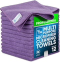 MW Pro Microfiber Cleaning Cloth | Purple | 12 Pack | 16” x 16” | All Purpose Microfiber Towels - Clean, Dust, Polish, Scrub, Absorbent