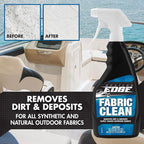 BOATER'S EDGE Fabric Clean - Marine Grade Fabric & Canvas Cleaner + Stain Remover - 32 OZ (BE2222)