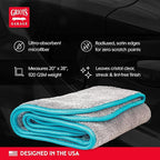 Griot's Garage PFM Microfiber Drying Towel for Car Wash and Auto Detailing, High Absorbency, Machine Washable, Small, 28"x 20", 55504