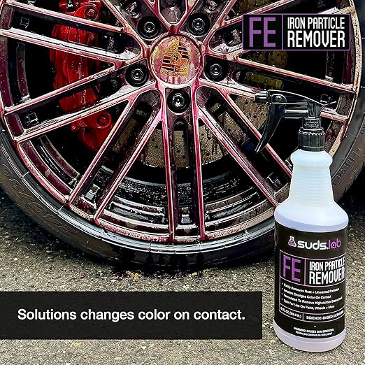 Suds Lab FE Iron Particle Remover, Fallout Rust Remover Spray for Car Detailing, Safe on Car Paint, Motorcycle, RV & Boat Finishes 32 oz.