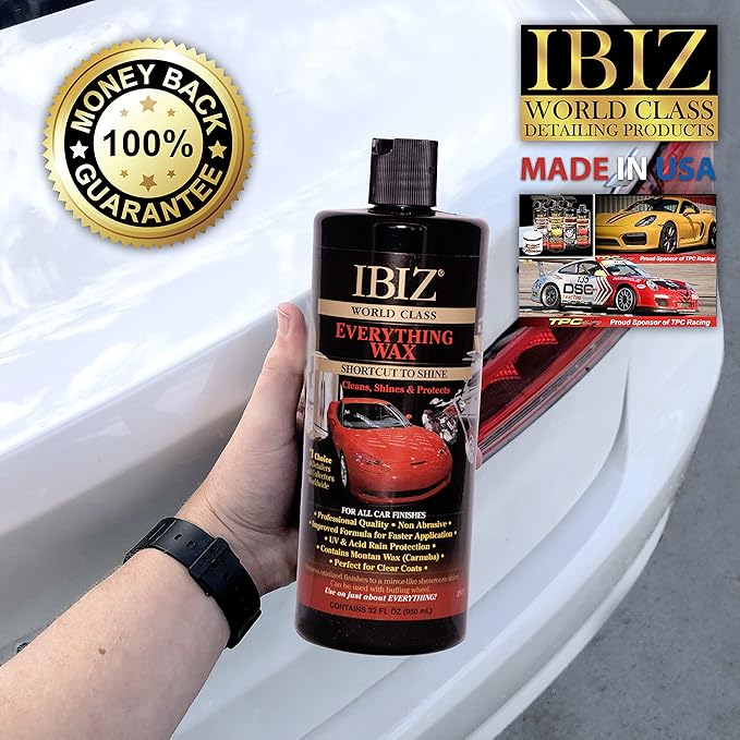 IBIZ® World Class Car Wax (64oz). Premium, Easy-to-Use Professional Grade Carnuba Car Wax for All Makes & Models.