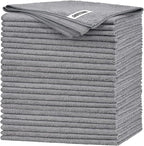 FIXSMITH Grey Microfiber Cleaning Cloth -Pack of 24, Highly Absorbent Cleaning Rags, 16"X12" All Purpose Cleaning Towels for Housekeeping, Kitchen, Car, Lint Free and Reusable Microfiber Towels