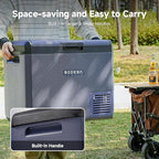 BODEGACOOLER 12 Volt Car Refrigerator, 53QT(50L) IPX4 Waterproof Electric Cooler, 31dB Ultra-Quiet Car Fridge APP Control with 12/24V DC 110-240V AC, -4℉~68℉, Portable for Truck RV Camping, Travel