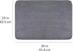Amazon Basics Super Absorbent Microfiber Car Drying Towel, Streak-Free, Non-Abrasive, 36"L x 25"W, Gray