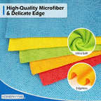 Microfiber Cleaning Cloth, 150 Pack Cleaning Rags Microfiber Towel Bulk Absorbent Lint-Free Wash Cloths, All-Purpose Towels for Cars, Shop, Automotive, Garage, Home and Kitchen 11.5"*11.5"