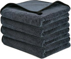 CICMOD Car Drying Towels 35"x24" Large Microfiber Towels for Car Detailing Gray - 4 Pack