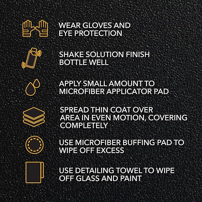 Solution Finish - Black Plastic & Vinyl Trim Restorer - Use for Car and Truck Detailing, No Wet Look, Instantly Revives Color to Trim, Bumpers, Mud Flaps, Etc., Black (12 oz)