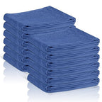 Surgical Towels for Cleaning Huck Towels 12 Pack 100% Cotton Size 15x25 Blue Cleaning Rags for Kitchen, Bar, Home, Windows, Industrial Shop, Glass Super Absorbent Lint Free Commercial Grade