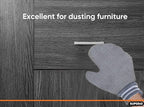 Superio Microfiber Dusting Gloves for Plants, Silver Polishing Gloves Reusable Scratch Free Miracle Mitt, Washable Cleaning Car Wash Mitt