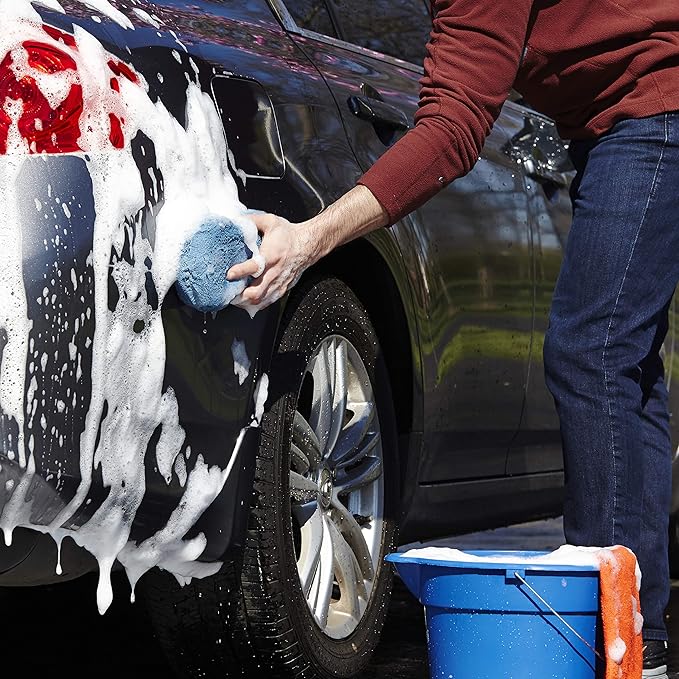 Viking Car Care 844300 Long Pile Microfiber Car Wash Sponge - 9.5 Inch x 4.5 Inch, Colors May Vary