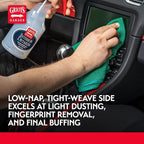 Griot's Garage Dual Weave Interior Towels for Car Detailing, Cleaning, and Polishing, Ultra-Absorbent, Scratch and Lint-Free, 16” x 16”, Set of 3, 10282