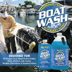 STAR BRITE Concentrated Boat Wash - Heavy-Duty, Non-Streak Formula for Sparkling Hulls, Decks, Chrome and Fittings - Fresh Blueberry Scent - 128 OZ Gallon (080400)