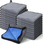 20 Pack Microfiber Cleaning Towels for Cars, 16 x 16 Inches Thick Plush Microfiber Cleaning Dusting Cloth Auto Detailing Absorbent Towels Dusting Cloths for Car Trucks Kitchen Window