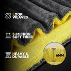 toretark Microfiber Towels for Cars Drying Towel - 36"x24", Streak-Free Double-Sided Ultra Absorbent Bath Towels, Edgeless Design for Car Detailing Cleaning & Household