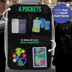 Todays Kids 2 Pack Kick Mats Back Seat Protector - Backseat Car Organizer for Kids, Car Storage Organizer, Back Seat Cars Organizers, Cars Organizers Backs Seats, Travel Accessories, 4 Pockets