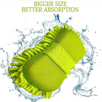 Microfiber Car Wash Sponge-Non-Scratch Wash Mitt-Two Sided Chenille Microfiber Washing Sponge-Mitt for Cars, Trucks, SUVs, Boats(2 Pack Green)