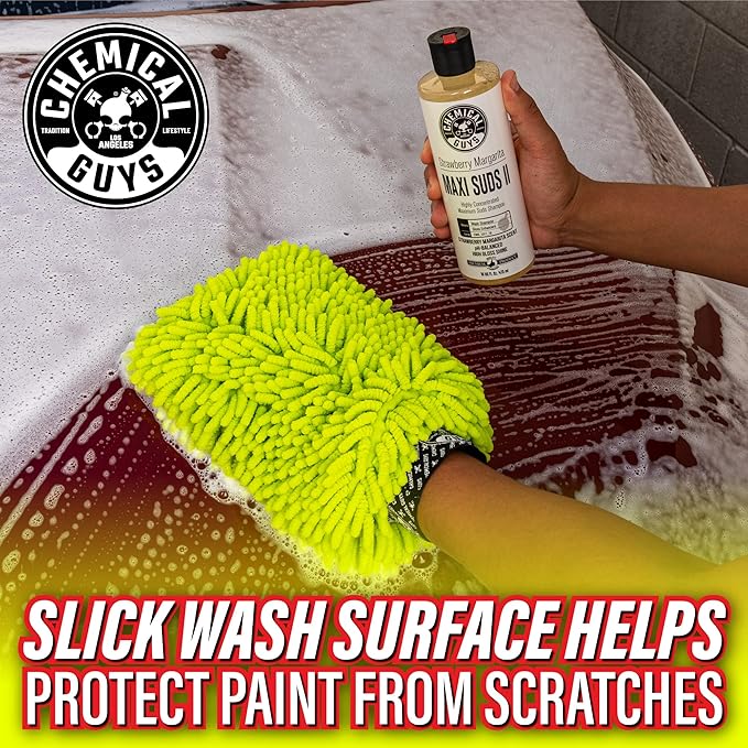 Chemical Guys CWS_1011 Maxi-Suds II Foaming Car Wash Soap (for Foam Cannons, Foam Guns or Bucket Washes) for Cars, Trucks, Motorcycles, RVs & More, 128 Fl Oz (1 Gallon), Strawberry Scent