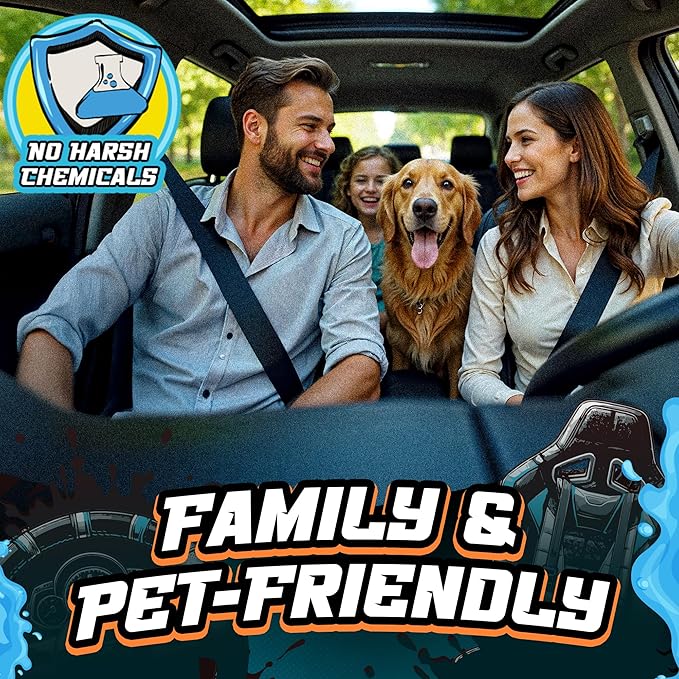 Salty Captain Car Interior Cleaner 16.9oz – pH-Neutral Cleaner for Leather, Suede, Vinyl, Fabric & Plastic – Removes Dirt, Stains & Smudges – Residue-Free, Safe for Kids & Pets – Quick Drying