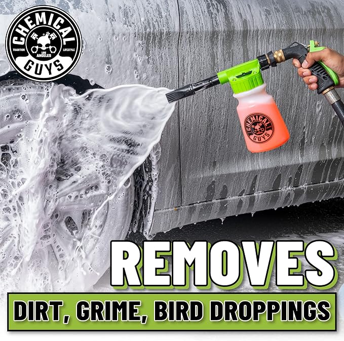 Chemical Guys CWS_402_64FBB Foam Blaster Bundle - Mr. Pink Foaming Car Wash Soap, 64 fl oz (Half Gallon) + ACC_326 Torq Foam Blaster 6 Foam Wash Gun, Works With Garden Hose, (2 Items)