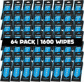 Fortress Car Interior Wipes (25 ct, Pack of 64) for Car Interior Cleaning, Dashboard, Seats, Detailing, and Steering Wheel [Travel Size] Skin-Safe Car Interior Cleaner Supplies