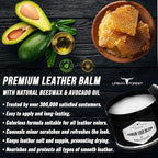 URBAN FOREST Leather Care Conditioner incl. natural Beeswax & Avocado Oil 16.9 fl oz, Heavy Duty Scratch Repair Balm - Preservative for Dry Cracked Furniture, Car Seats, Saddles, Boots Made in Germany