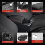 YJYWZH Car Armrest Storage Box for Hyundai Accent Solaris Verna 2017-2020 Double-Layer Car Center Console Armrest Box with 6 USB Ports and Cup Holder for Car Accessories(Red Thread)