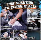 Salty Captain Car Interior Cleaner 16.9oz – pH-Neutral Cleaner for Leather, Suede, Vinyl, Fabric & Plastic – Removes Dirt, Stains & Smudges – Residue-Free, Safe for Kids & Pets – Quick Drying