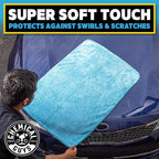 Chemical Guys Woolly Mammoth Large Microfiber Drying Towel - 36 x 25 Inch Blue, Ultra Plush Super Absorbent Car Drying Towel for Cars, Trucks, SUVs, Motorcycles, RVs, and Auto Detailing - 2 Pack