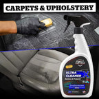 Ultra Cleaner X - Multi-Surface Automotive Cleaning Spray with 2 Microfiber Towels - Professional-Grade Washing & Detailing Formula for Vehicle Restoration & Protection - 32oz Bottle