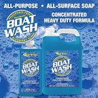 STAR BRITE Concentrated Boat Wash - Heavy-Duty, Non-Streak Formula for Sparkling Hulls, Decks, Chrome and Fittings - Fresh Blueberry Scent