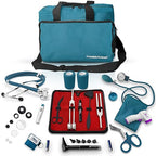 ASA Techmed Nurse Starter Kit - Stethoscope, Blood Pressure Monitor, Tuning Forks, and More - 18 Pieces Total (Teal)