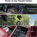 WIWU for MagSafe Car Mount Magnetic Phone Holder 360°Rotation Suction Cup Phone Mount for Car Foldable Adjustable Stable Cradle Compatible with iPhone 17/16/15/14/13/12 Series Android
