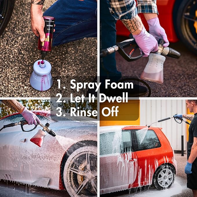 Yum Foam – pH Neutral Snow Foam for Touchless Pre-Wash – Thick, High-Foaming Soap Safe on Paint, Ceramic Coatings, and All Exterior Surfaces – 500ml Bottle