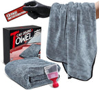 Car Drying Towel Microfiber Cleaning Cloth - 24" x 36" Large Twisted Loop 600GSM - Super Absorbent Auto Detailing Towel for Cars Truck SUV Window - Streak Free & Lint Free Washing Accessories