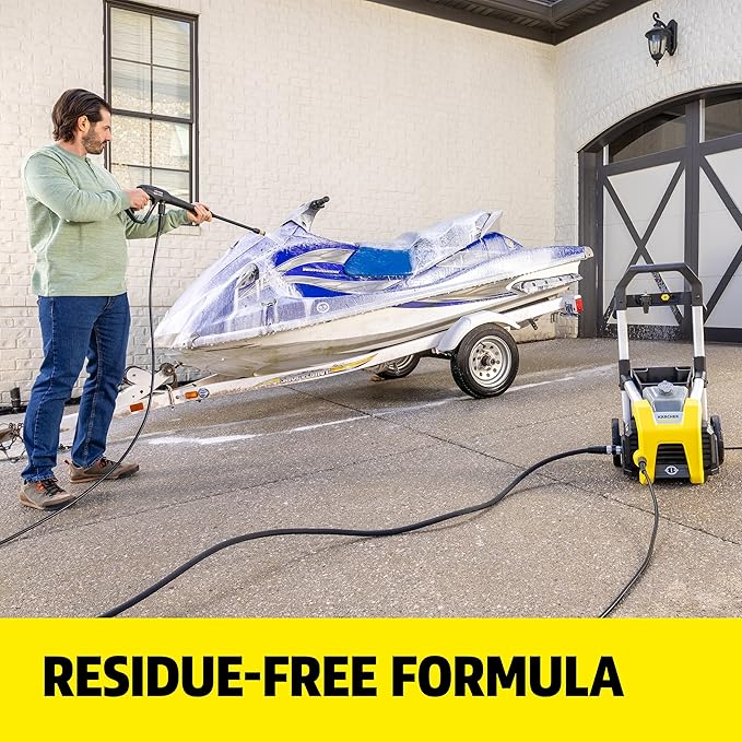 Kärcher Vehicle Wash and Wax, Pressure Washer Detergent, Cleans Cars, Bikes, Trucks, Boats and More, Highly Concentrated, Makes up to 20 gal of Cleaner