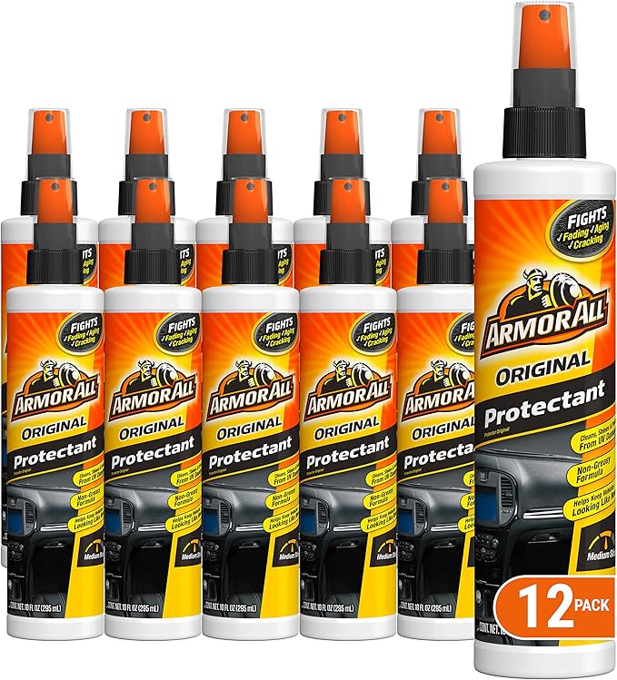 Armor All Interior Car Cleaner Spray Bottle, Protectant Cleaning for Cars, Truck, Motorcycle, Pump Sprayer 11010-12PK, 10 Oz (12 Pack)
